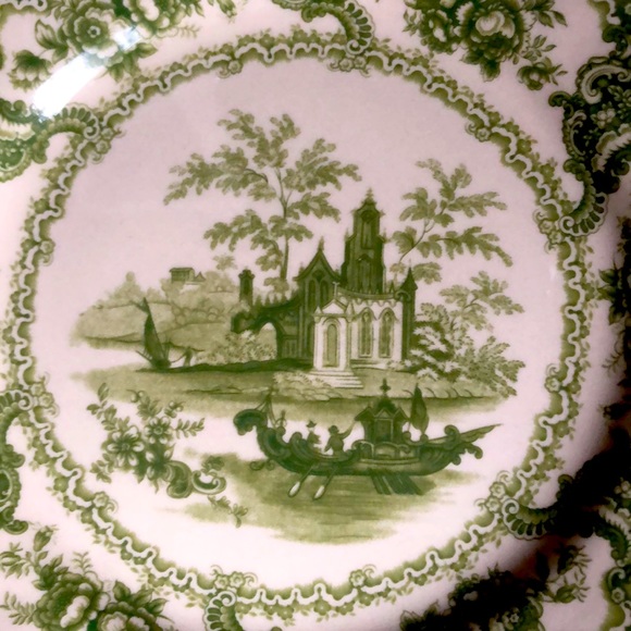Green Scrolls / Landscape Salad Plate by Madison Bay Company - Picture 2 of 4